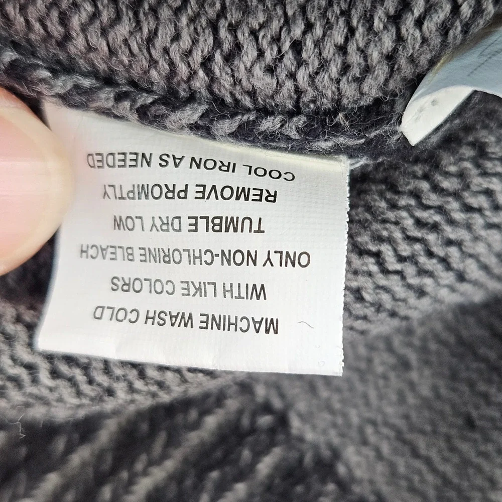90s Method Mens Shawl Collar Sweater Grey Marl Knit Y2K Waffle Knit Chest Large